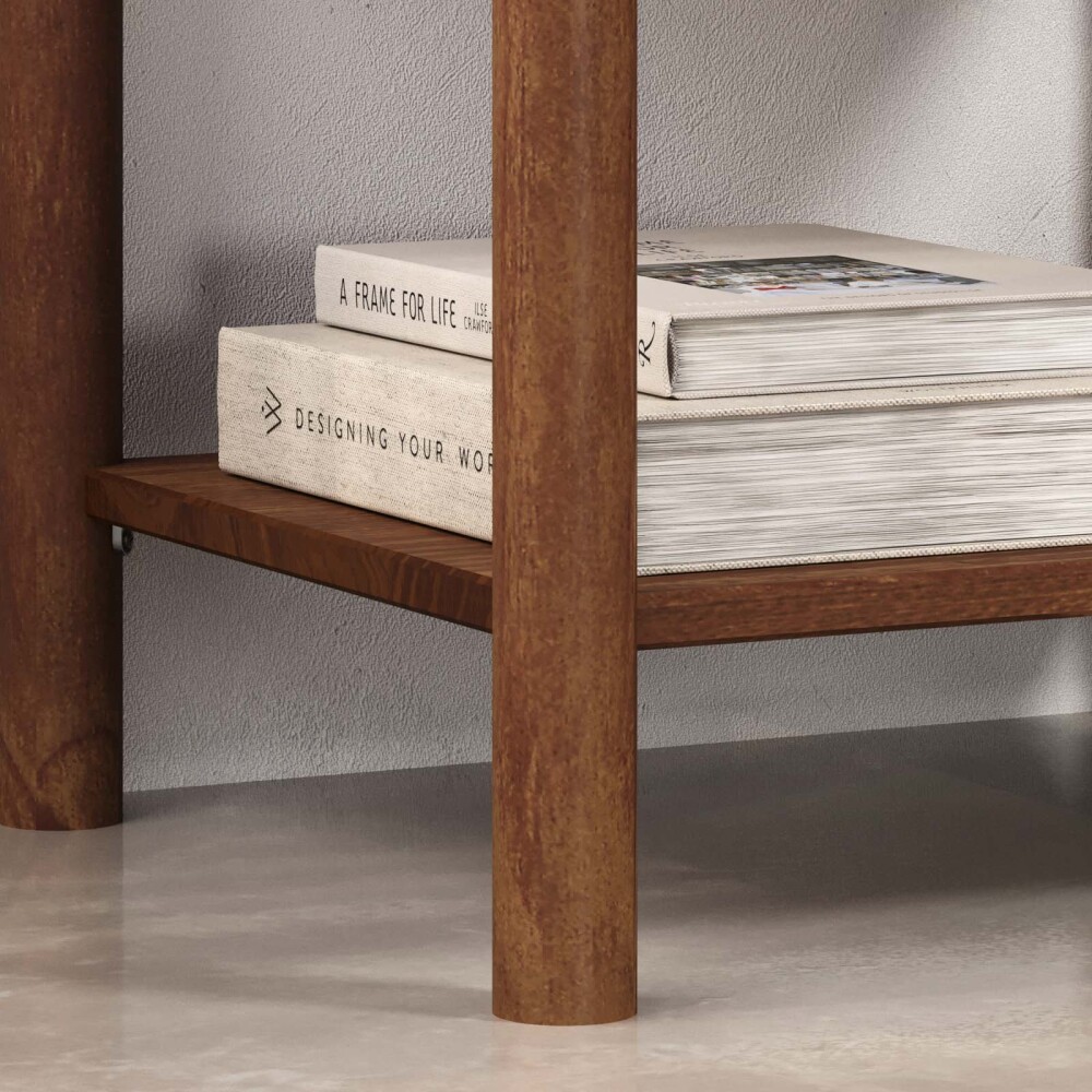 MESA DE LUZ MADERA MARRON PALERMO