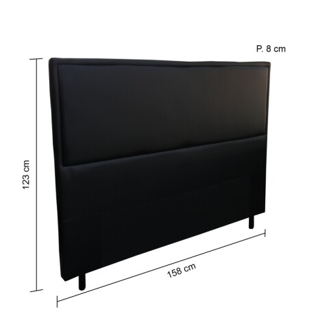 Respaldo de Cama para Dormitorio Premium 2 Plazas / Queen en Tela Negra Respaldo de Cama para Dormitorio Premium 2 Plazas / Queen en Tela Negra
