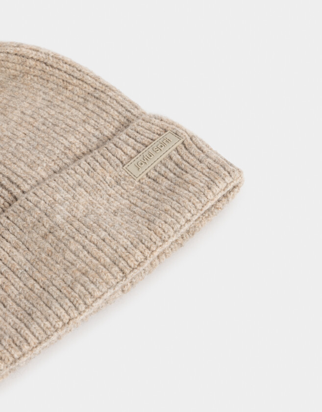 Gorro Clasico Gorro Tejido Con Pompón - Gris Claro