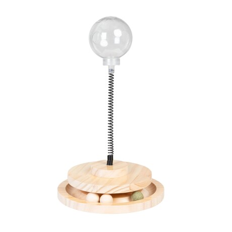 JUGUETE C/RESORTE MADERA NATURAL-BEIGE BURBUJA DISPENSADOR