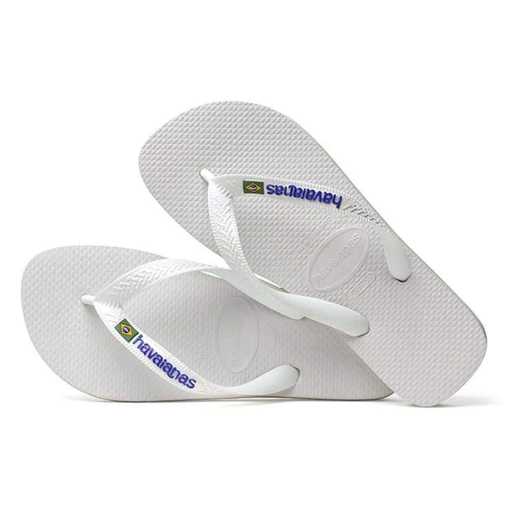 Sandalias Havaianas Brasil Logo FC Mujer Blanco