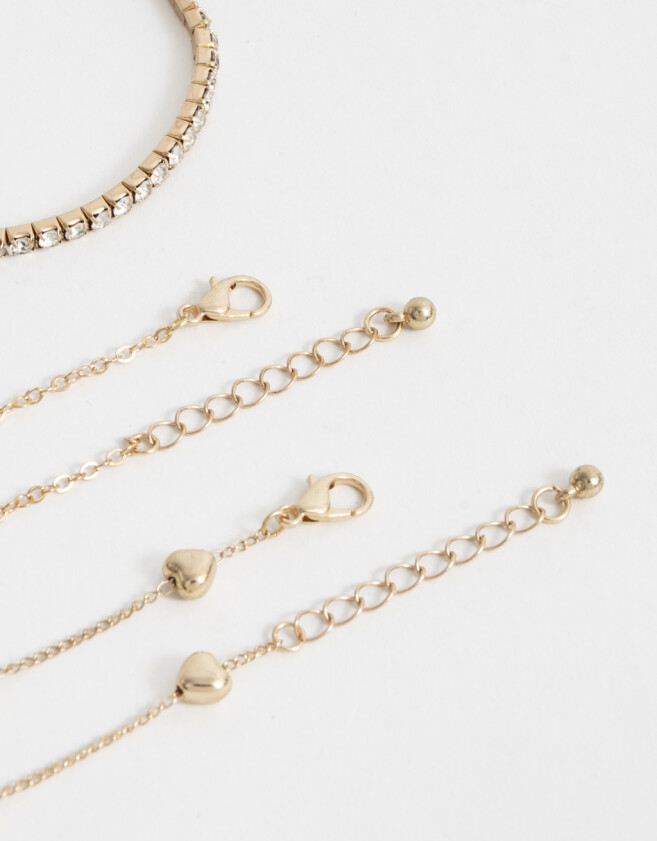 Pulseras Flexibles Sets Con strass Set De Pulseras Flexibles Con Strass - Dorado