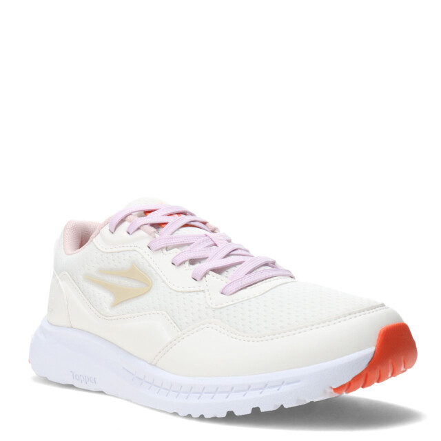 Championes de Mujer Topper Blanco - Anaranjado