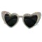 Lentes Corazón x1 Brillos Blanco