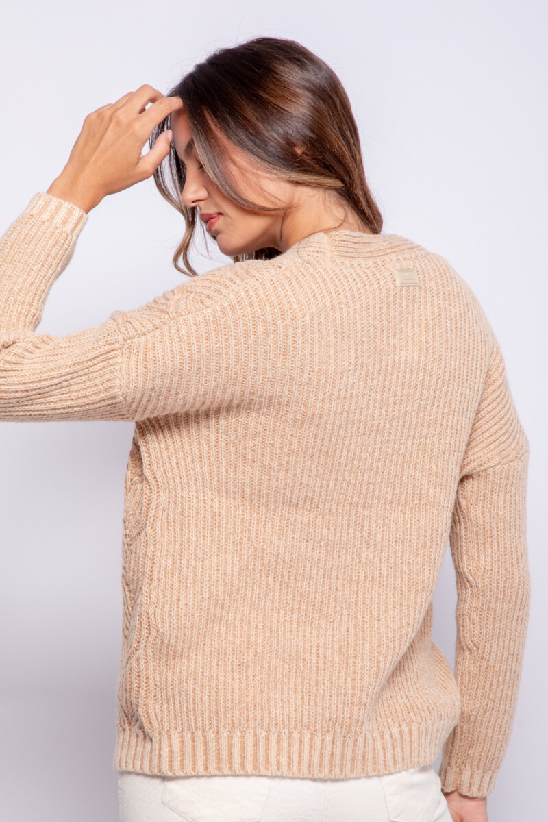 CARDIGAN CHERRY Beige Oscuro