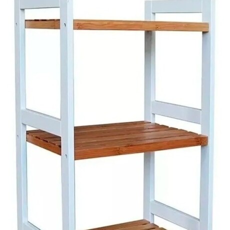 Estanteria Alacena 3 Tablas Cm Bamboo Con Blanco Blanco