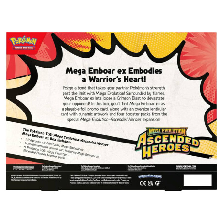 Pokemon - Mega Evolution - Ascended Heroes - Ex Box Case - Mega Emboar Pokemon - Mega Evolution - Ascended Heroes - Ex Box Case - Mega Emboar