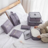 Set 6 bolsas organizadoras equipaje de viaje para valija gris