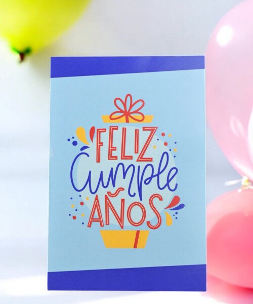 Tarjeta cumpleaños 10x15. DISEÑO 7