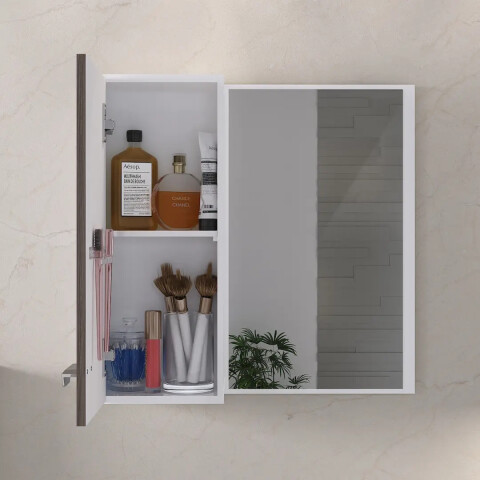 Botiquín con Espejo Sophia con Estante Interno 51,5 x 41,5 x 12,5 cm - Almendra Botiquín con Espejo Sophia con Estante Interno 51,5 x 41,5 x 12,5 cm - Almendra