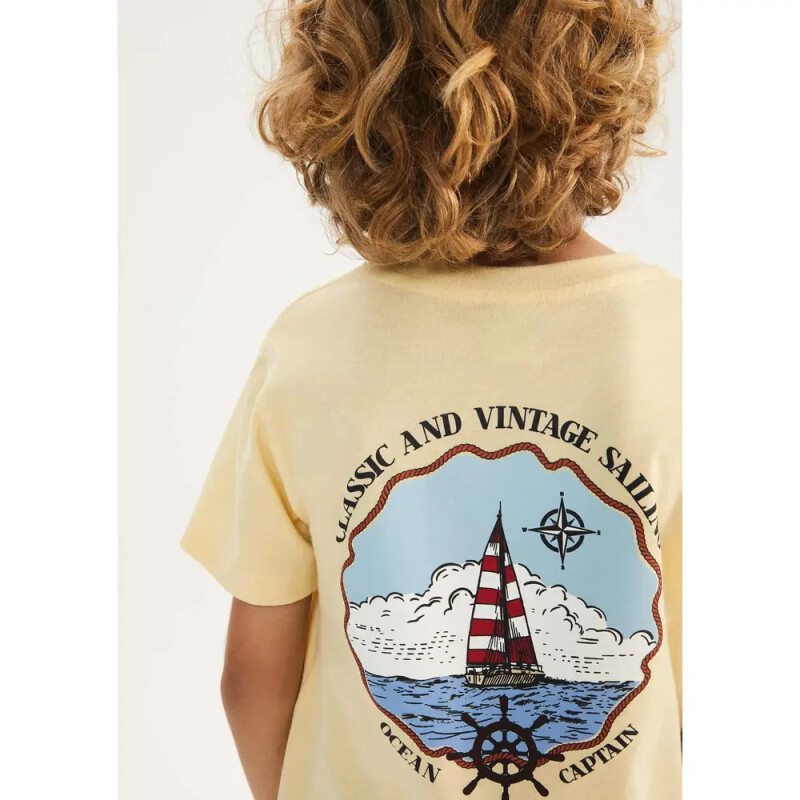 CAMISETA MM MASC AMARELO CLARO