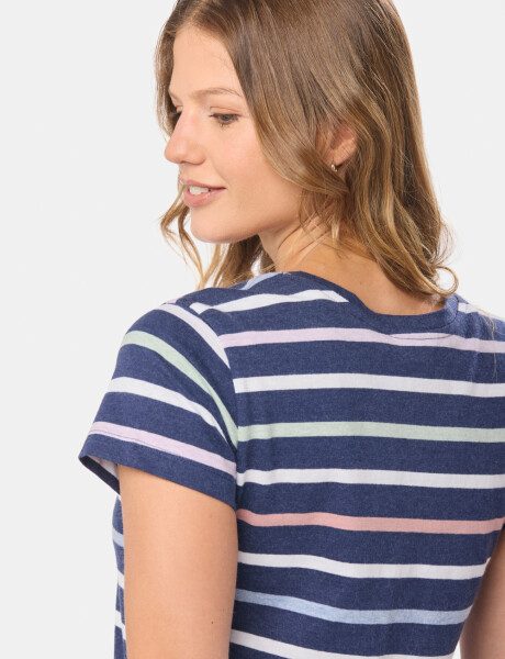 REMERA RAYADA Azul