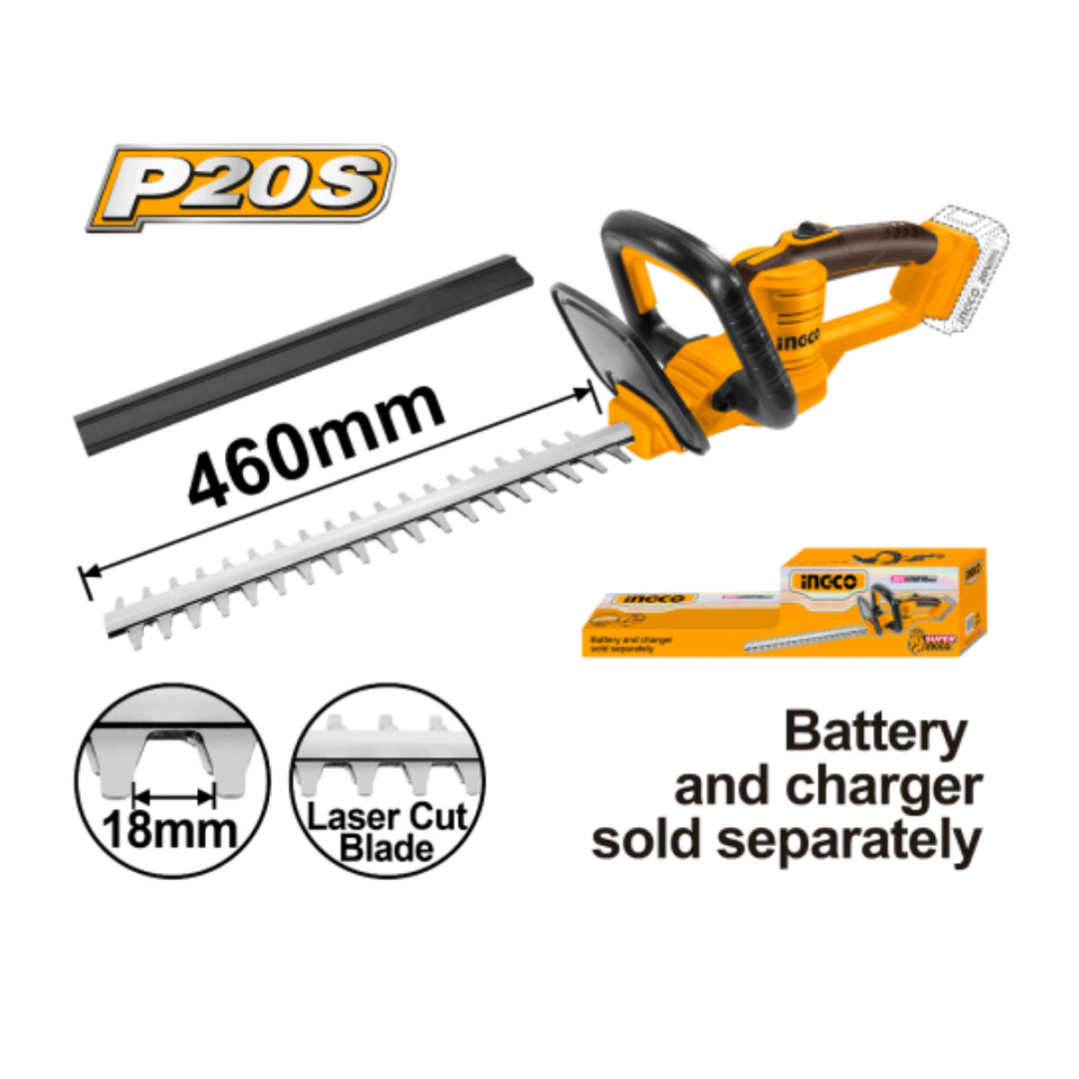 Corta Cerco a Bateria INGCO CHTLI20018 - 20V 