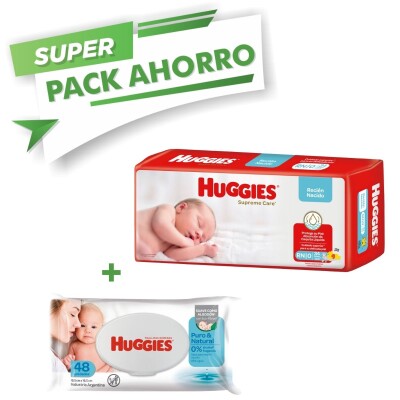 Pañales Huggies Supreme Care Recién Nacido X34 + Toallita X48 DE REGALO Pañales Huggies Supreme Care Recién Nacido X34 + Toallita X48 DE REGALO