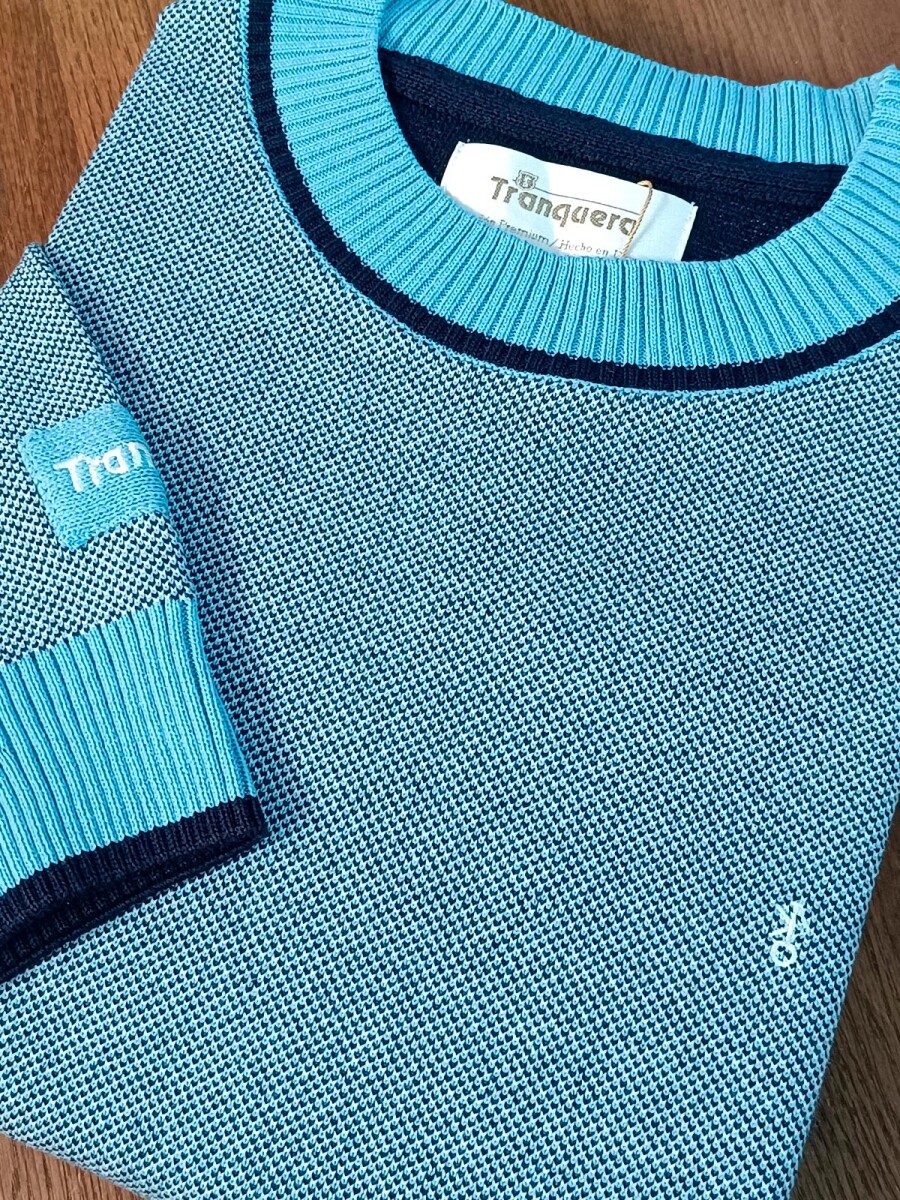 Sweater Montecarlo - Celeste con Azul 