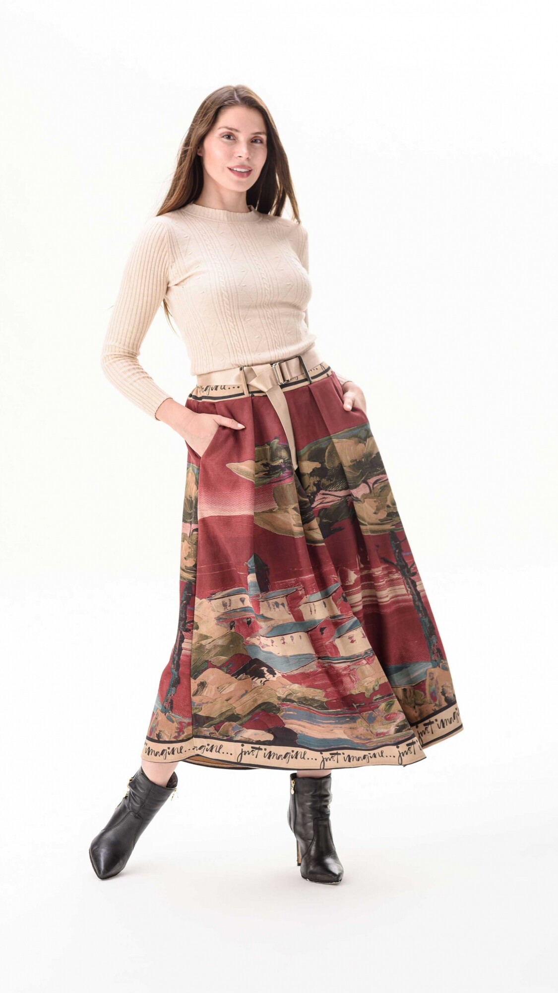 Falda Essence Bordó