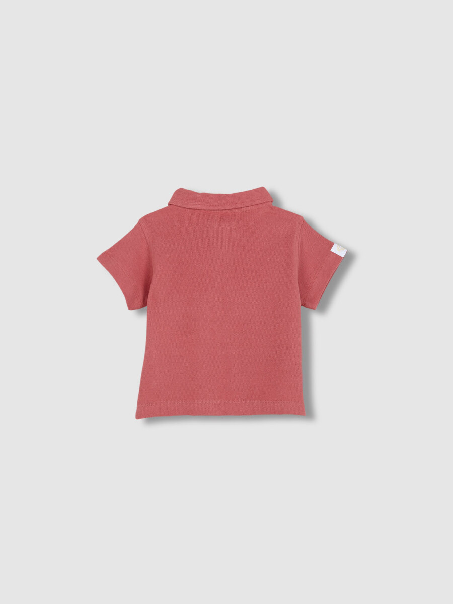 Polo Detalles Contraste Rosa