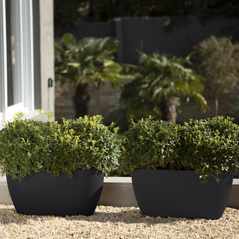 Maceta Ø80 x 40 cm. grafito oscuro "Andaluz" -TRAMONTINA TD0390