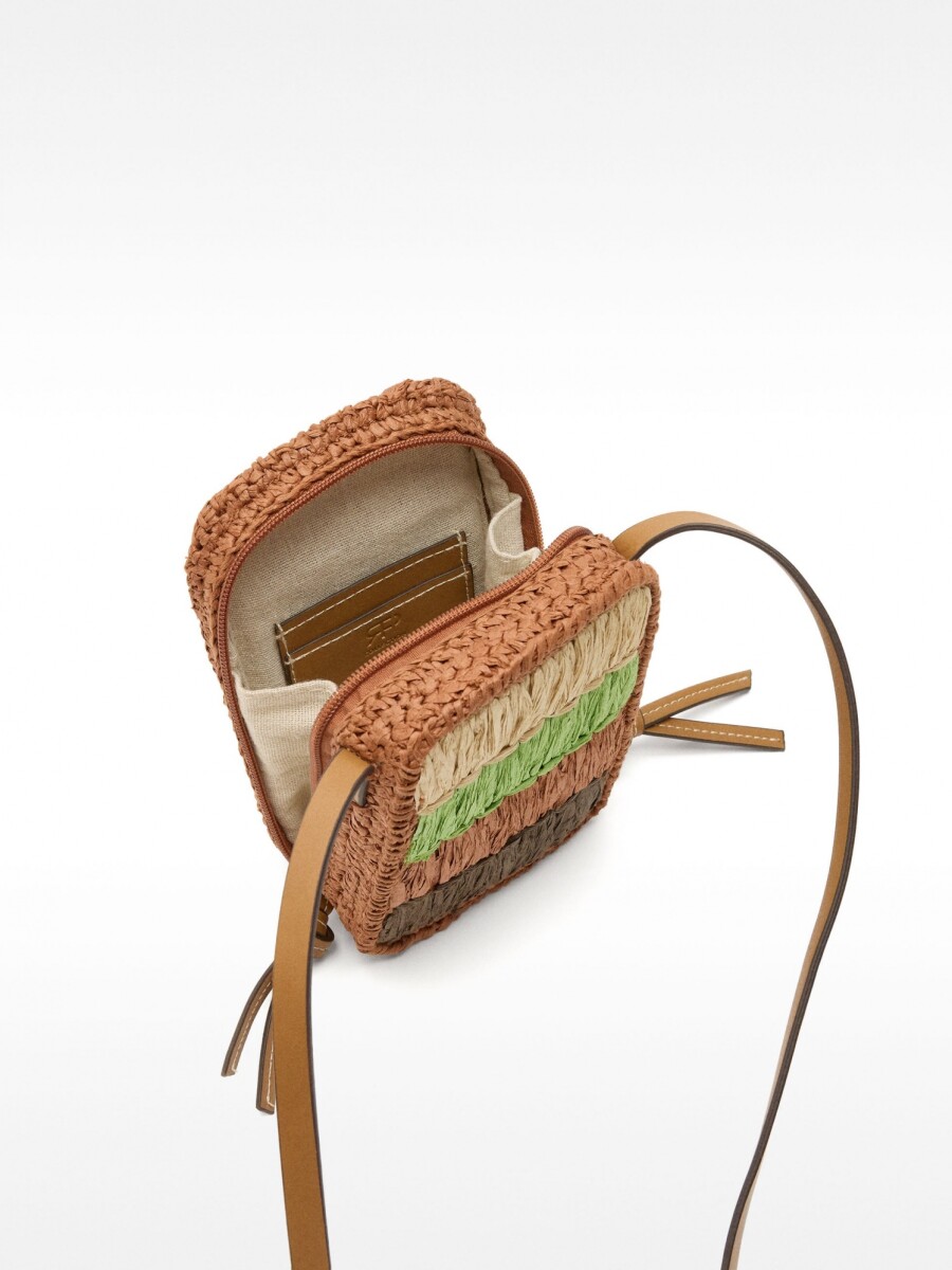 Bolsa Para Móvil Multicolor Efecto Rafia multicolor