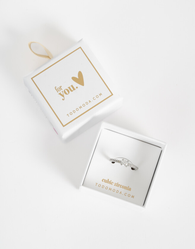 Anillos Chicos Con cubic zirconia Anillos Con Cubic Ziconia - Plateado