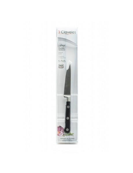 CUCHILLO VEGETALES 10CM C/ PVC MANGO NEGRO FORGE 3 CLAVELES CUCHILLO VEGETALES 10CM C/ PVC MANGO NEGRO FORGE 3 CLAVELES