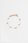 Pulsera piedras acero dorado