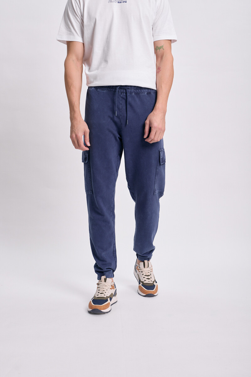 Pantalón deportivo cargo jogger Azul Marino