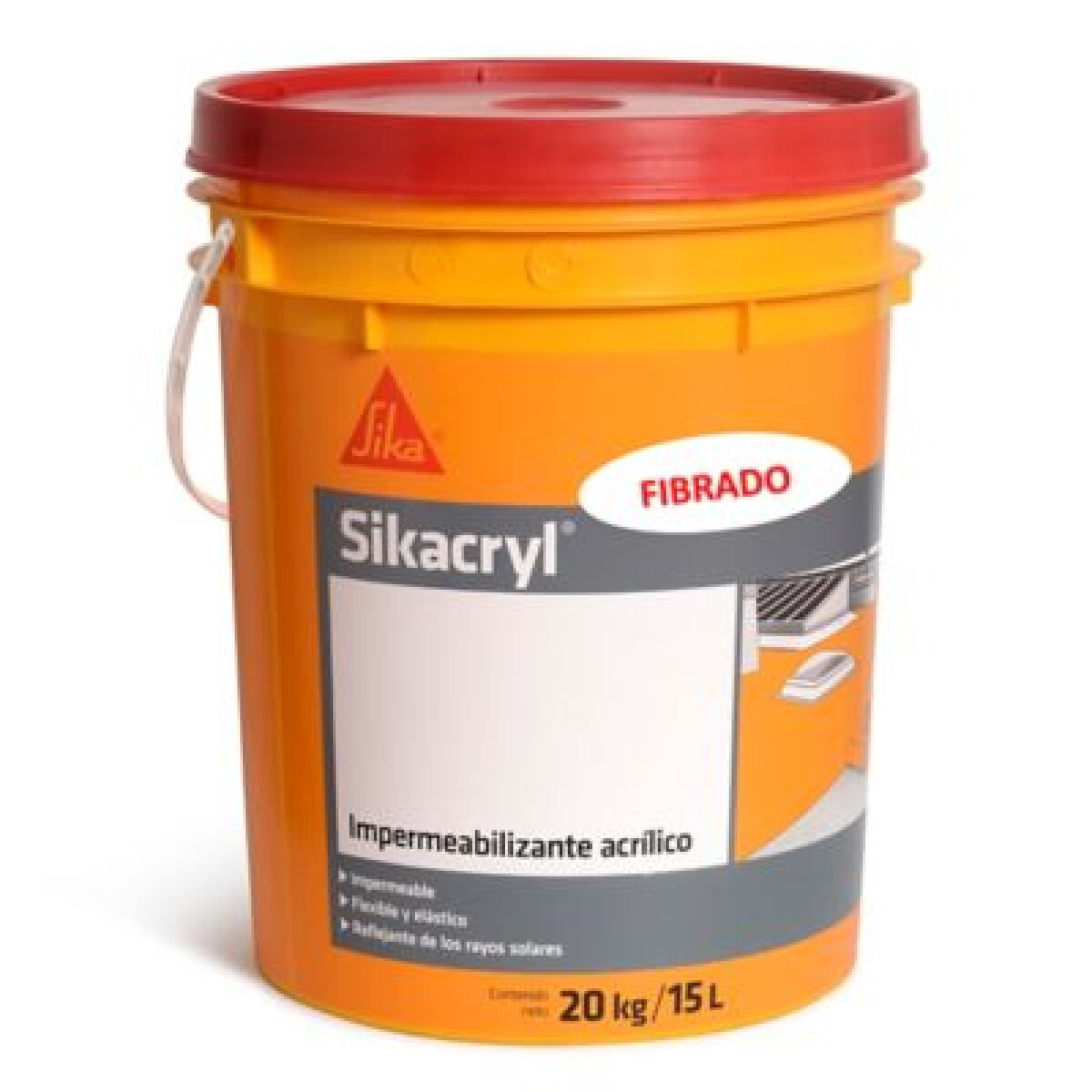 Impermeabilizante Sikacryl Fibrado Blanco 20 Kg 