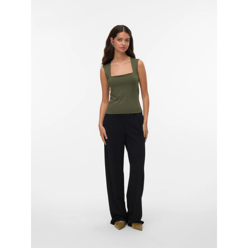 VMMILLION SL SQUARE NECK TOP JRS NOOS Grape Leaf