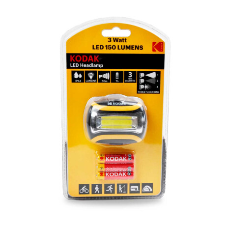LINTERNA KODAK HEADLAMP LED 3W/150LUMENS + 3 PILAS AAA BLISTER 30413863/N LINTERNA KODAK HEADLAMP LED 3W/150LUMENS + 3 PILAS AAA BLISTER 30413863/N