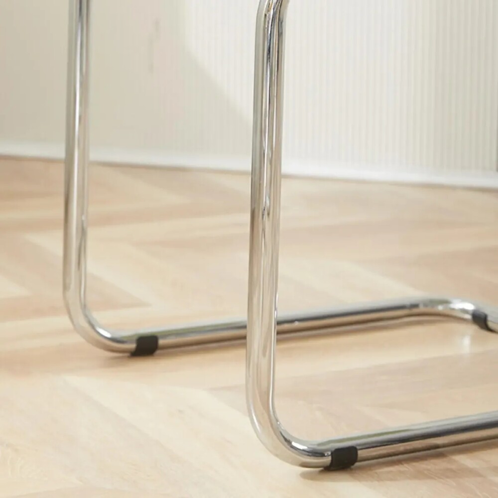 Silla de Comedor Metal Cromado y Madera - Moon Verde