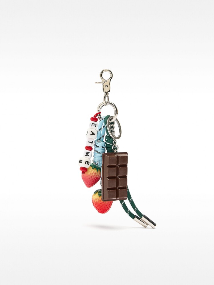 Llavero Charm De Fresas Y Chocolate multicolor