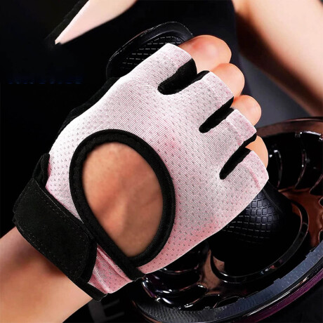Guantes P/ Pesas Gimnasio Mancuernas Barras Fitness Rosa