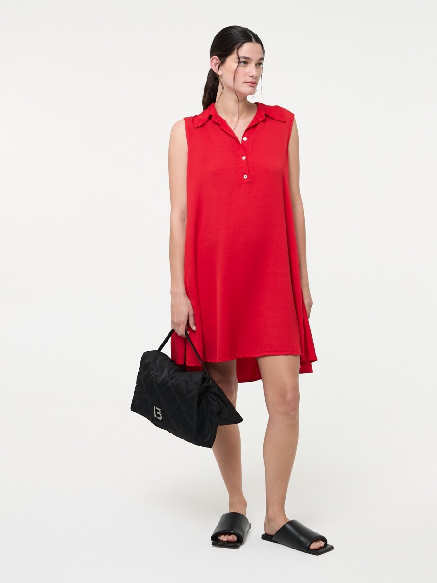 VESTIDO CORTO CON CUELLO 