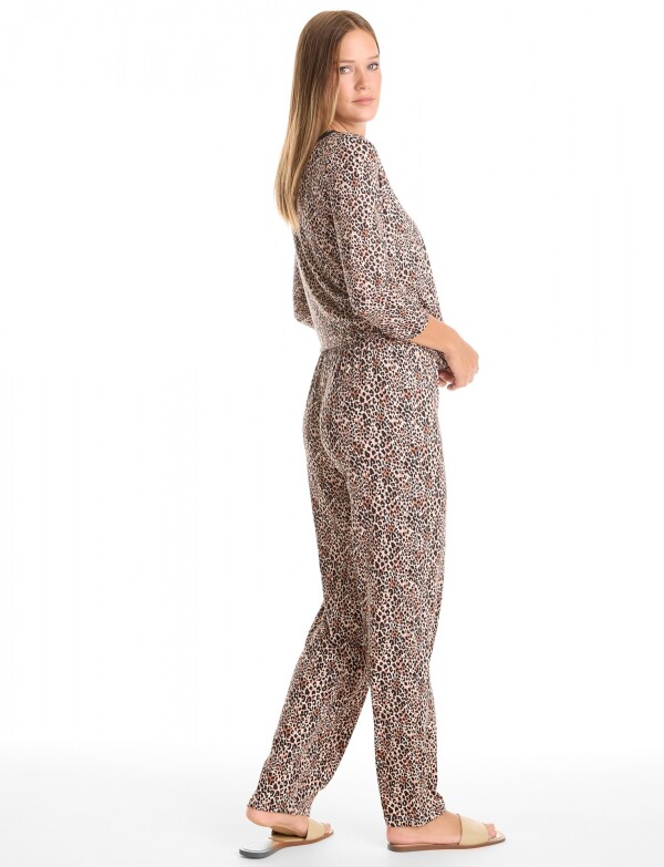 Pijama Con Pantalon TOSTADO/MULTI