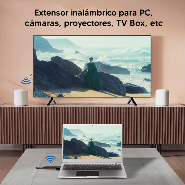 Transmisor Y Receptor Hdtv Inalámbrico H02 Pc Proyector TRANSMISOR RECEPTOR HDTV INALAMBRICO H02