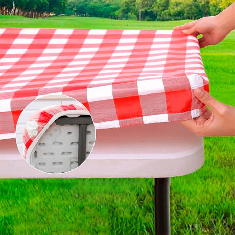 Set X2 Manteles Mesa Plegable AntiMancha Camping 1,80 M1