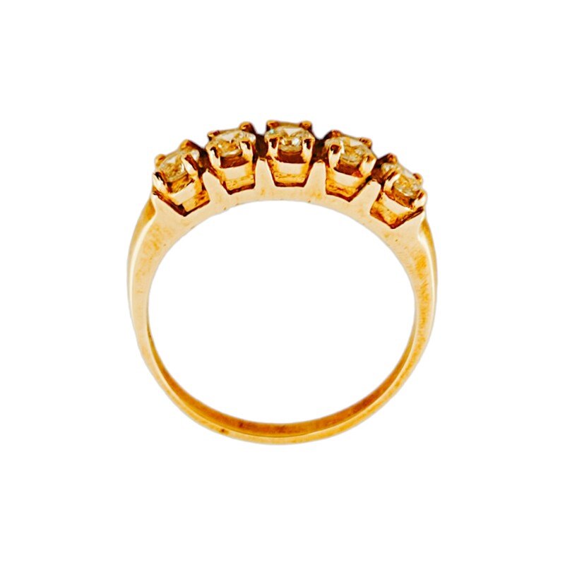 Anillo-Oro bajo-Piedra zirconia-AN8015 conpiedra