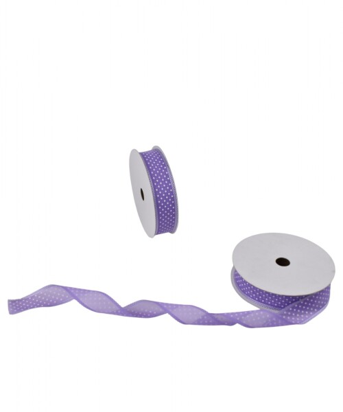 Cinta organza con puntos - 23 mts VIOLETA