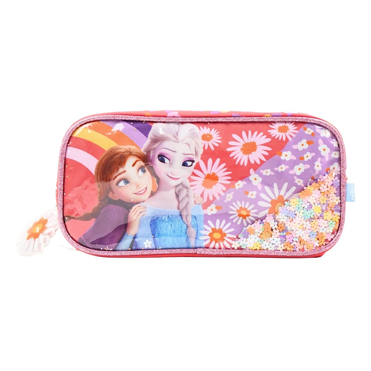 Cartuchera Frozen Elsa y Anna flores 