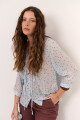 BLUSA DOT CELESTE