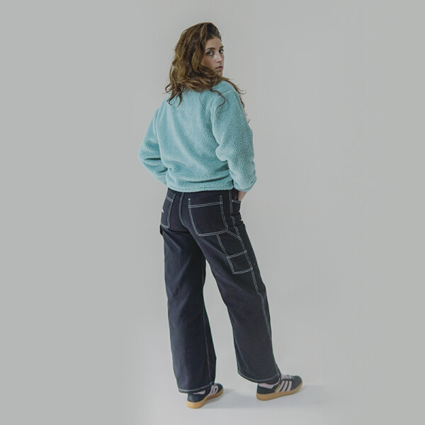 Pantalón Pulau Gabardina SK8 Dama Negro