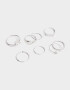 Sets Anillos Metal diferenciado Anillos Sets De Metal - Plateado