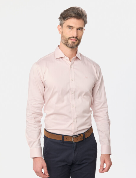 CAMISA DE VESTIR CON SPANDEX Rosa