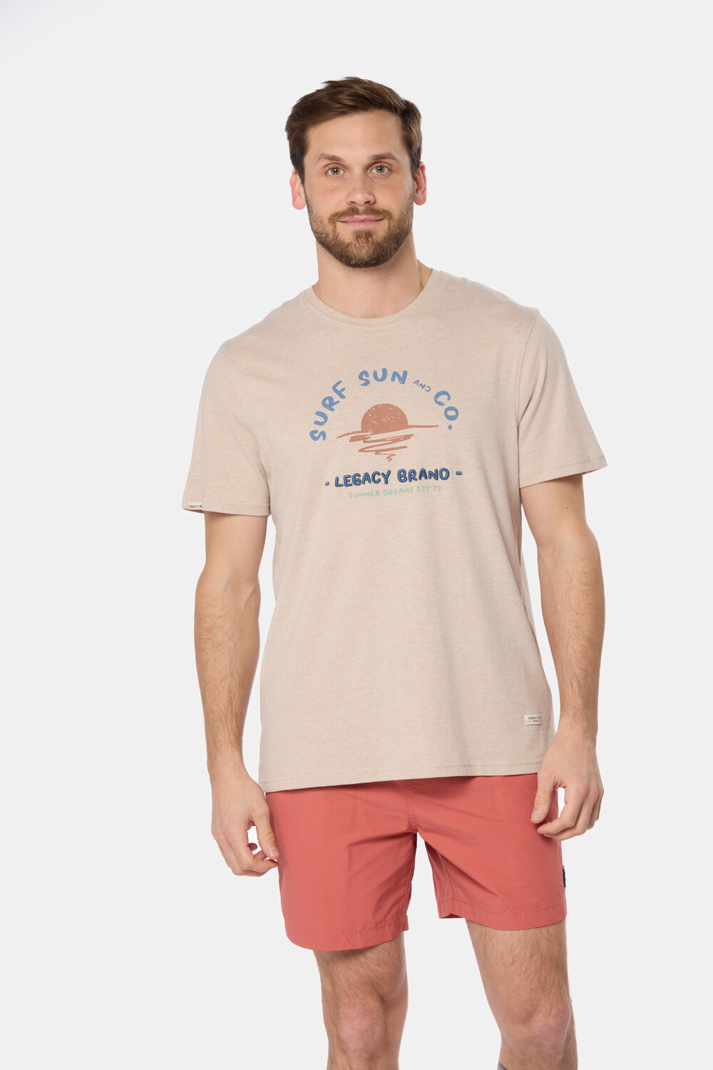 SHORT DE BAÑO LISO Bordo