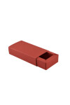 Caja rectangular delux 6x12x2,5 cm. ROJO