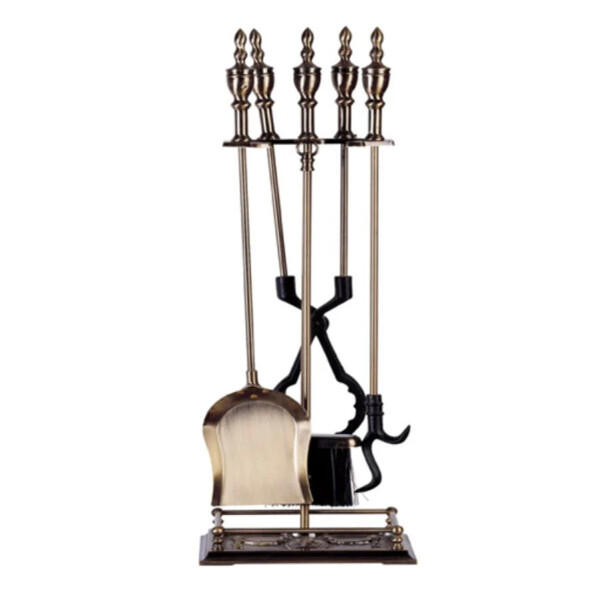 ATIZADOR KASSEL 16A 5 PIEZAS BASE 3 PIES EMPAVONADO ANTIGUO ATIZADOR KASSEL 16A 5 PIEZAS BASE 3 PIES EMPAVONADO ANTIGUO