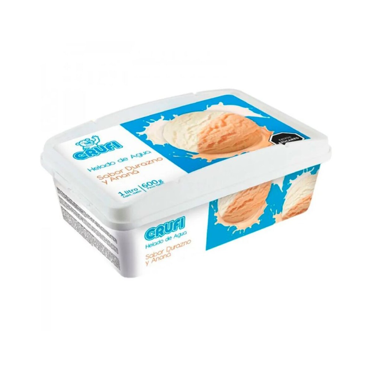 Helado Crufi durazno y ananá 1 l 