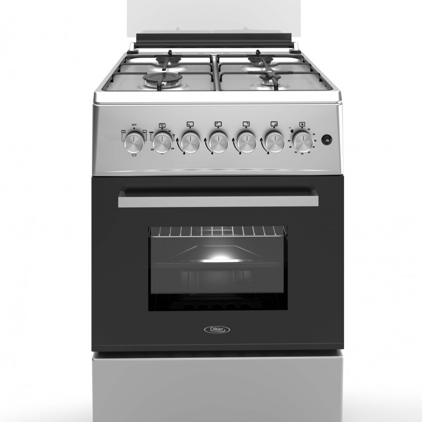 Cocina combinada Dikler 4H D-9 inox. Cocina combinada Dikler 4H D-9 inox.