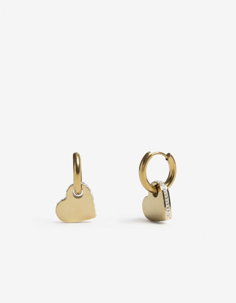 Aros Argollas Cubic zirconia - Dorado 